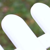 White Edgings Garden Picket Fence Ornamental Grass Lawn Flowerbeds Plant Borders for Indoor and Outdoor Villas 50×30cm / 19.7x11.8in - Front View
