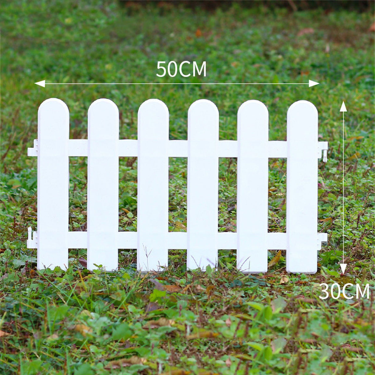 White Edgings Garden Picket Fence Ornamental Grass Lawn Flowerbeds Plant Borders for Indoor and Outdoor Villas 50×30cm / 19.7x11.8in