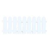 White Edgings Garden Picket Fence Ornamental Grass Lawn Flowerbeds Plant Borders for Indoor and Outdoor Villas 50×20cm / 19.7x7.9in