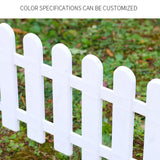 White Edgings Garden Picket Fence Ornamental Grass Lawn Flowerbeds Plant Borders for Indoor and Outdoor Villas 50×20cm / 19.7x7.9in