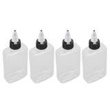 4 Pcs Seasoning Bottle 100ML Portable Sealed Reusable Dispensing Oil Bottle Seasoning Bottle for Outdoor BBQ Camping - Top-Down View