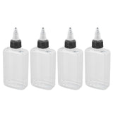4 Pcs Seasoning Bottle 100ML Portable Sealed Reusable Dispensing Oil Bottle Seasoning Bottle for Outdoor BBQ Camping - Low Angle
