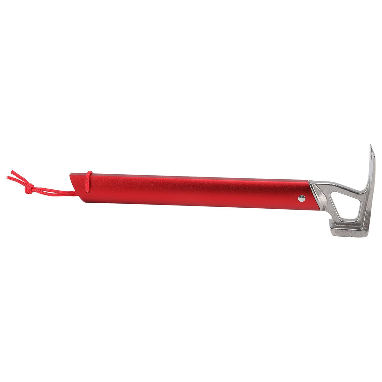 Camping Hammer Stainless Steel Ox Horn Head Aluminum Handle Large Resistance Tent Stake Hammer for Camping Outdoor Red