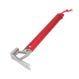 Camping Hammer Stainless Steel Ox Horn Head Aluminum Handle Large Resistance Tent Stake Hammer for Camping Outdoor Red - Low Angle