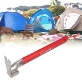 Camping Hammer Stainless Steel Ox Horn Head Aluminum Handle Large Resistance Tent Stake Hammer for Camping Outdoor Red - Extra Image