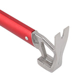 Camping Hammer Stainless Steel Ox Horn Head Aluminum Handle Large Resistance Tent Stake Hammer for Camping Outdoor Red - Extra Image