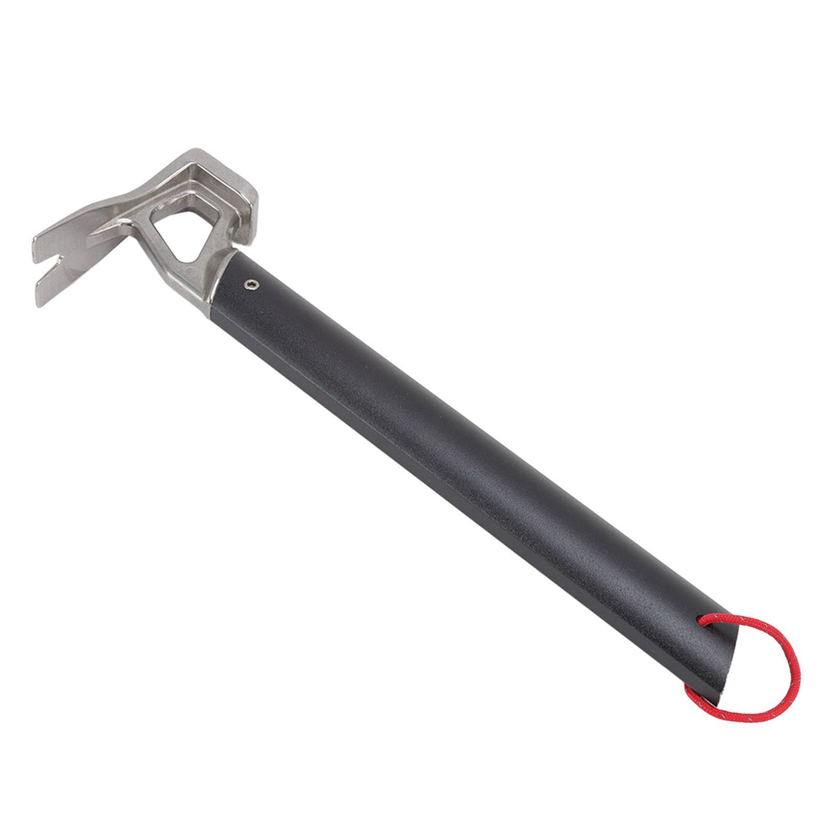 Camping Hammer Stainless Steel Ox Horn Head Aluminum Handle Large Resistance Tent Stake Hammer for Camping Outdoor Black