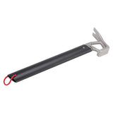 Camping Hammer Stainless Steel Ox Horn Head Aluminum Handle Large Resistance Tent Stake Hammer for Camping Outdoor Black