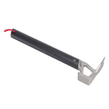 Camping Hammer Stainless Steel Ox Horn Head Aluminum Handle Large Resistance Tent Stake Hammer for Camping Outdoor Black - Close-Up Angle