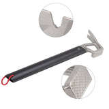 Camping Hammer Stainless Steel Ox Horn Head Aluminum Handle Large Resistance Tent Stake Hammer for Camping Outdoor Black
