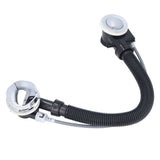 Bathtub Overflow Drainer Concealed Flexible SPA Bathtub Overflow Drain Pipe for Kitchen Bathroom - 45-Degree Angle