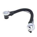 Bathtub Overflow Drainer Concealed Flexible SPA Bathtub Overflow Drain Pipe for Kitchen Bathroom - Rear View