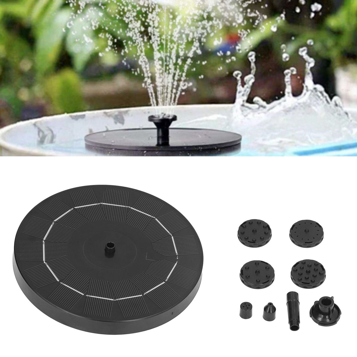 7V 2.5W Floating Solar Fountain Solar Water Pump for Swimming Pool Water Park Private Garden