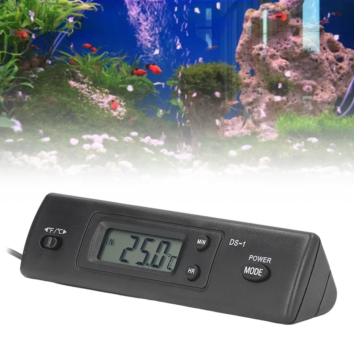 Digital Thermometer Temperature Gauge Thermometer with Waterproof Probe for Vehicle Fish Tank Refrigerator