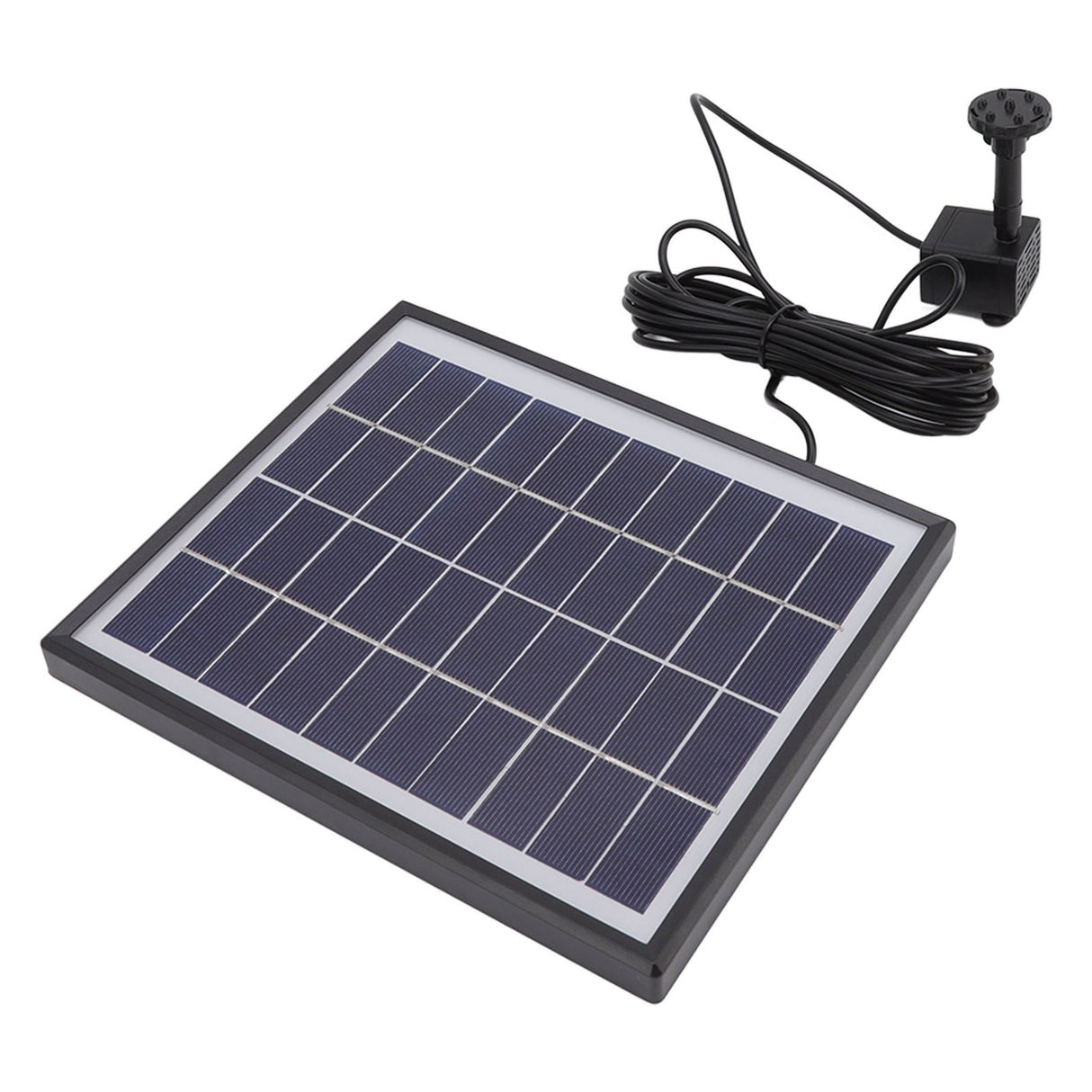 Solar Fountain Pump 5.0W Prevent Clogging Portable Easy to Clean Solar Water Pump Floating Fountain for Outdoor 12V
