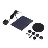 Solar Fountain Multifunctional Solar Powered Floating Fountain for Birdbath Pond Pool Fish Tank 7V 2.5W - Front View