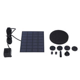 Solar Fountain Multifunctional Solar Powered Floating Fountain for Birdbath Pond Pool Fish Tank 7V 2.5W
