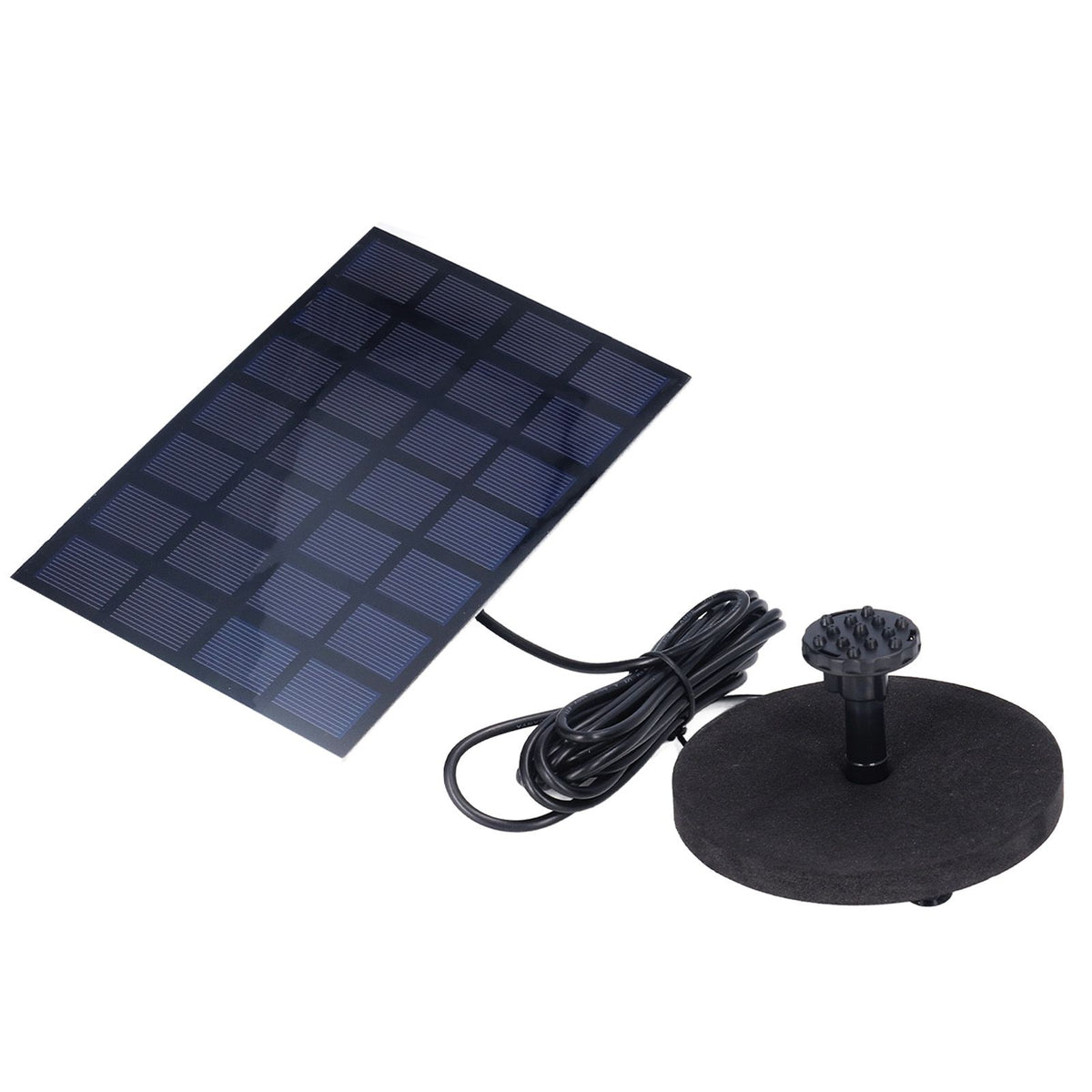 Solar Fountain Multifunctional Solar Powered Floating Fountain for Birdbath Pond Pool Fish Tank 7V 2.5W