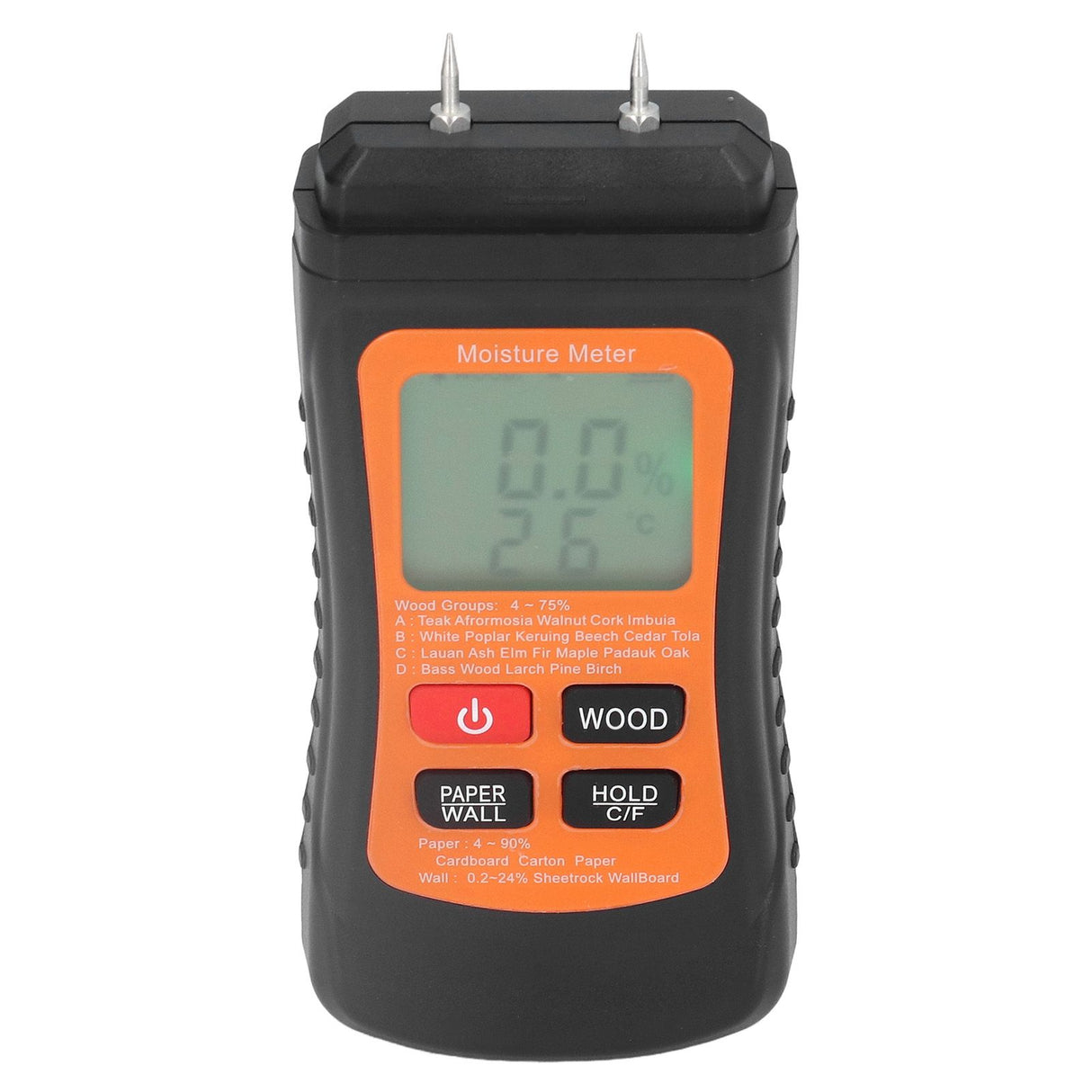 Moisture Meter Wood Moisture Detector Intelligent Temperature Humidity Measuring Digital Pin Type Instrument