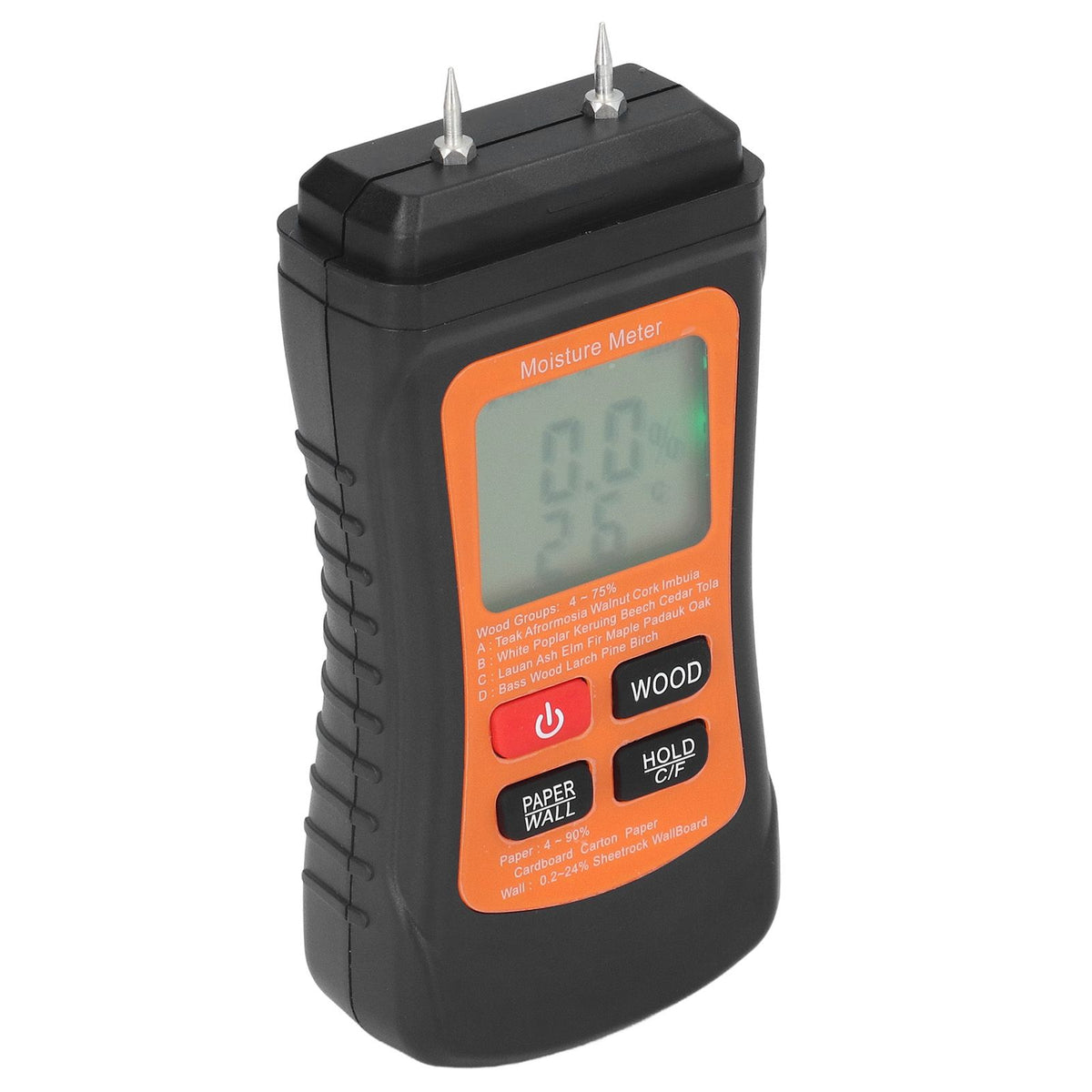 Moisture Meter Wood Moisture Detector Intelligent Temperature Humidity Measuring Digital Pin Type Instrument