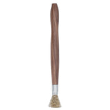 Steel Wire Brush Wearable Rust Proof Wood Handle Professional Bonsai Cleaning Tool for Potted Plants - Front View