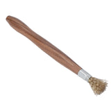 Steel Wire Brush Wearable Rust Proof Wood Handle Professional Bonsai Cleaning Tool for Potted Plants - Side View