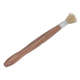 Steel Wire Brush Wearable Rust Proof Wood Handle Professional Bonsai Cleaning Tool for Potted Plants