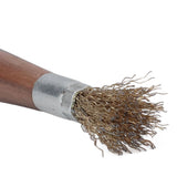 Steel Wire Brush Wearable Rust Proof Wood Handle Professional Bonsai Cleaning Tool for Potted Plants