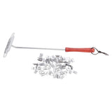 BBQ Branding Iron English Letters Stainless Steel Steak Branding Iron with Wooden Handle for Grilling