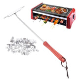 BBQ Branding Iron English Letters Stainless Steel Steak Branding Iron with Wooden Handle for Grilling