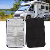 2pcs RV Door Window Cover Shade UV Block Double Layer Composite Fabric RV Door Shade Cover RV Accessories