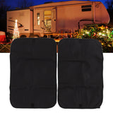2pcs RV Door Window Cover Shade UV Block Double Layer Composite Fabric RV Door Shade Cover RV Accessories