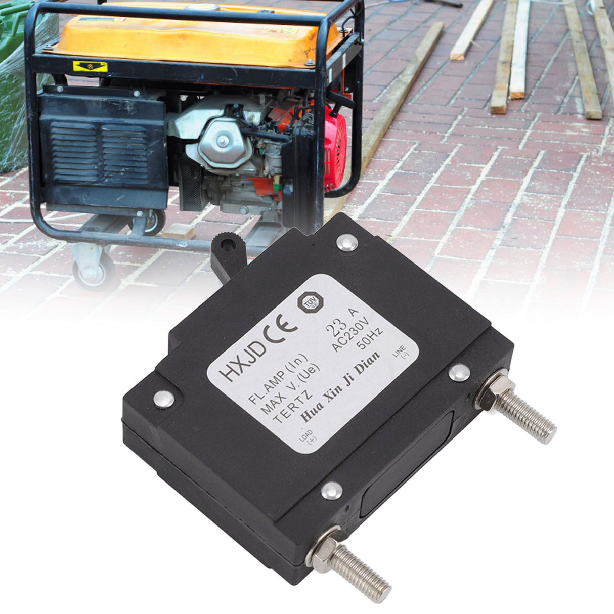 2pcs 23A Circuit Breaker Safety Professional Petrol Generators Circuit Breaker with Switch for Petrol Generators 230V