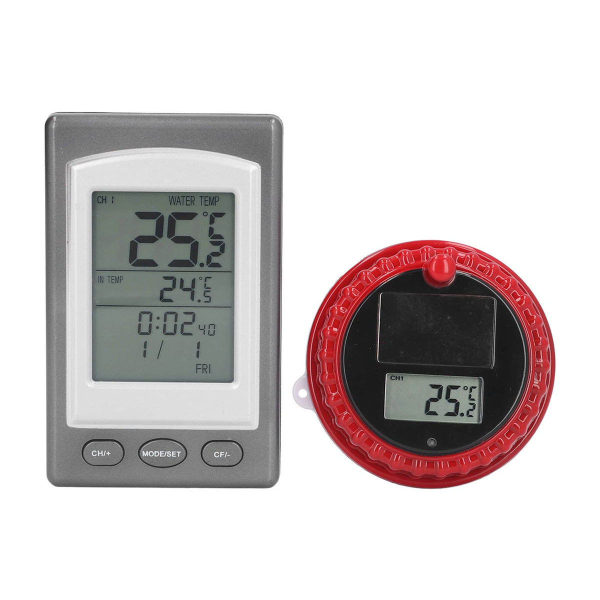 Wireless Swimming Pool Thermometer Solar Powered Floating Water Thermometer with LCD Display