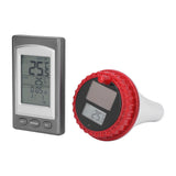 Wireless Swimming Pool Thermometer Solar Powered Floating Water Thermometer with LCD Display - Top-Down View