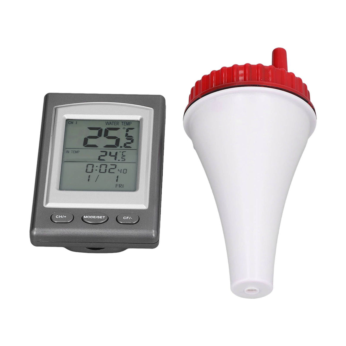 Wireless Swimming Pool Thermometer Solar Powered Floating Water Thermometer with LCD Display