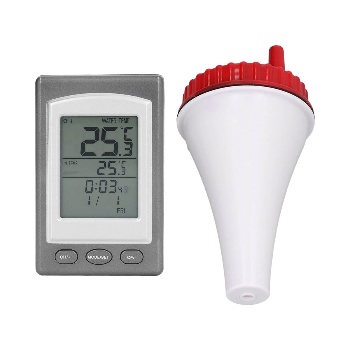 Wireless Swimming Pool Thermometer Solar Powered Floating Water Thermometer with LCD Display