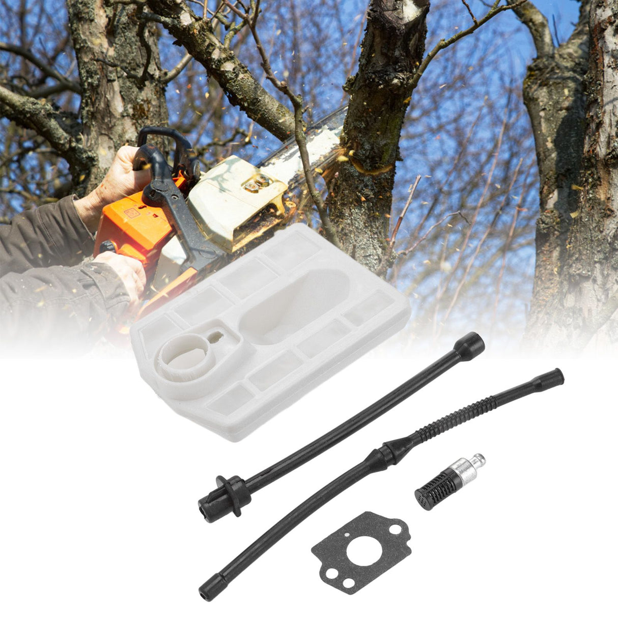 Chainsaw Air Filter Kit Professional Air Filter Washer Oil Hose Kit for 4500 5200 5800 Chainsaw