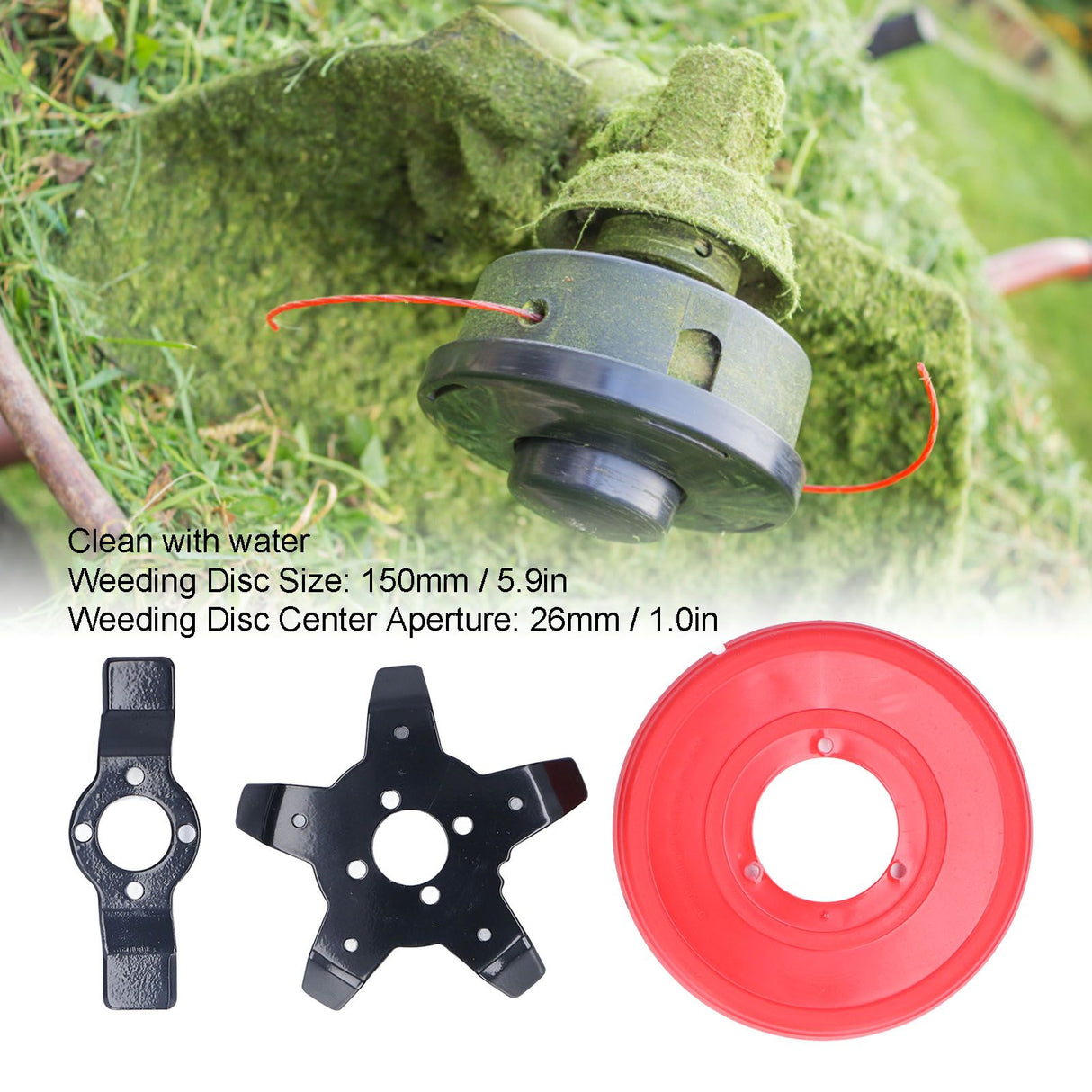 26mm Trimmer Head Handheld Multifunctional Lawn Mower Cutting Head Replacement for Garden