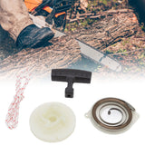 Starter Pulley Replacement Pull Start Pulley Spring Grip Rope Kit for Husqvarna 445e 450 455 460 - Extra Image