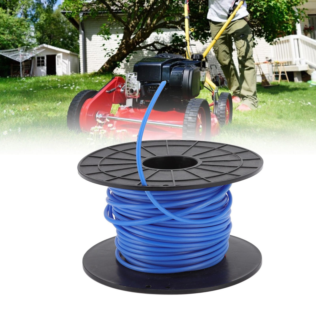 Lawn Mower Trimmer Line Round 4mm Thick 30m Long Blue Replacement for Black and Decker