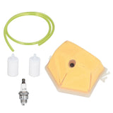 Spark Plug Air Filter Fuel Filter Fuel Line Kit 503‑443201 for Husqvarna 51 55 Chainsaw - Top-Down View