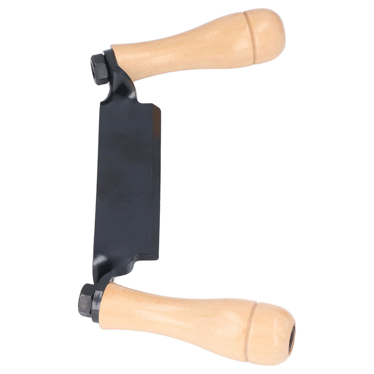 Straight Draw Knife Tungsten Steel Wooden Handle Straight Type Safe Durable Draw Shave Tool for Log Wood Fence Post 8in