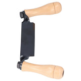 Straight Draw Knife Tungsten Steel Wooden Handle Straight Type Safe Durable Draw Shave Tool for Log Wood Fence Post 8in