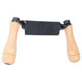 Straight Draw Knife Tungsten Steel Wooden Handle Straight Type Safe Durable Draw Shave Tool for Log Wood Fence Post 8in