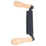 Straight Draw Knife Tungsten Steel Wooden Handle Straight Type Safe Durable Draw Shave Tool for Log Wood Fence Post 10in - Side View
