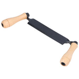Straight Draw Knife Tungsten Steel Wooden Handle Straight Type Safe Durable Draw Shave Tool for Log Wood Fence Post 10in