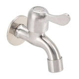 Washing Machine Tub Tap Faucet Stainless Steel Wall Mounted Single Cold Water Tap with Bubbler and Water Valve