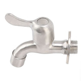 Washing Machine Tub Tap Faucet Stainless Steel Wall Mounted Single Cold Water Tap with Bubbler and Water Valve - 45-Degree Angle