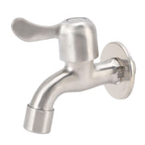 Washing Machine Tub Tap Faucet Stainless Steel Wall Mounted Single Cold Water Tap with Bubbler and Water Valve